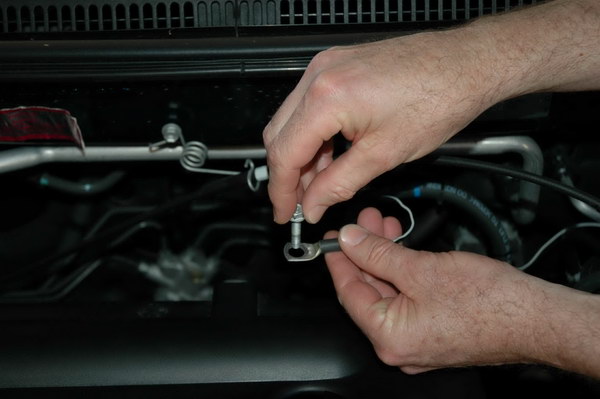 The TM-2 Engine WatchDog Sensor being installed